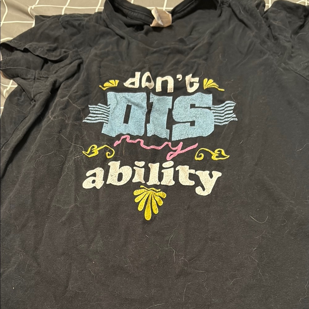 Black Graphic T-Shirt with Motivational Print